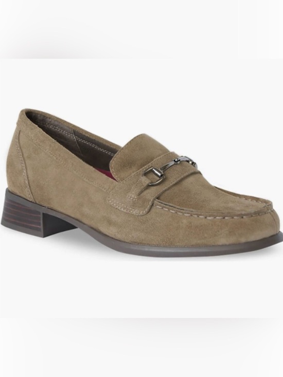 Munro Shoes - Munro Gryfinn Horsebit Toasted Sesame Suede Loafers 10